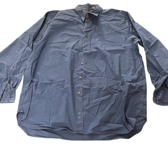 Gap button up stretch shirt blue long sleeve Size Large blue - Picture 1 of 9